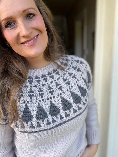 Adult Twinkling Trees Sweater - Image 5