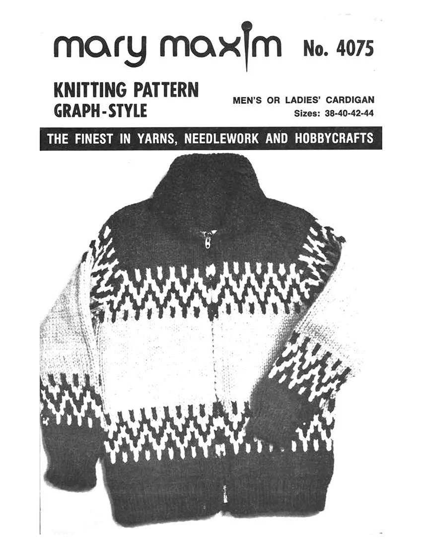 Adult's Geometric Cardigan Pattern - Image 2