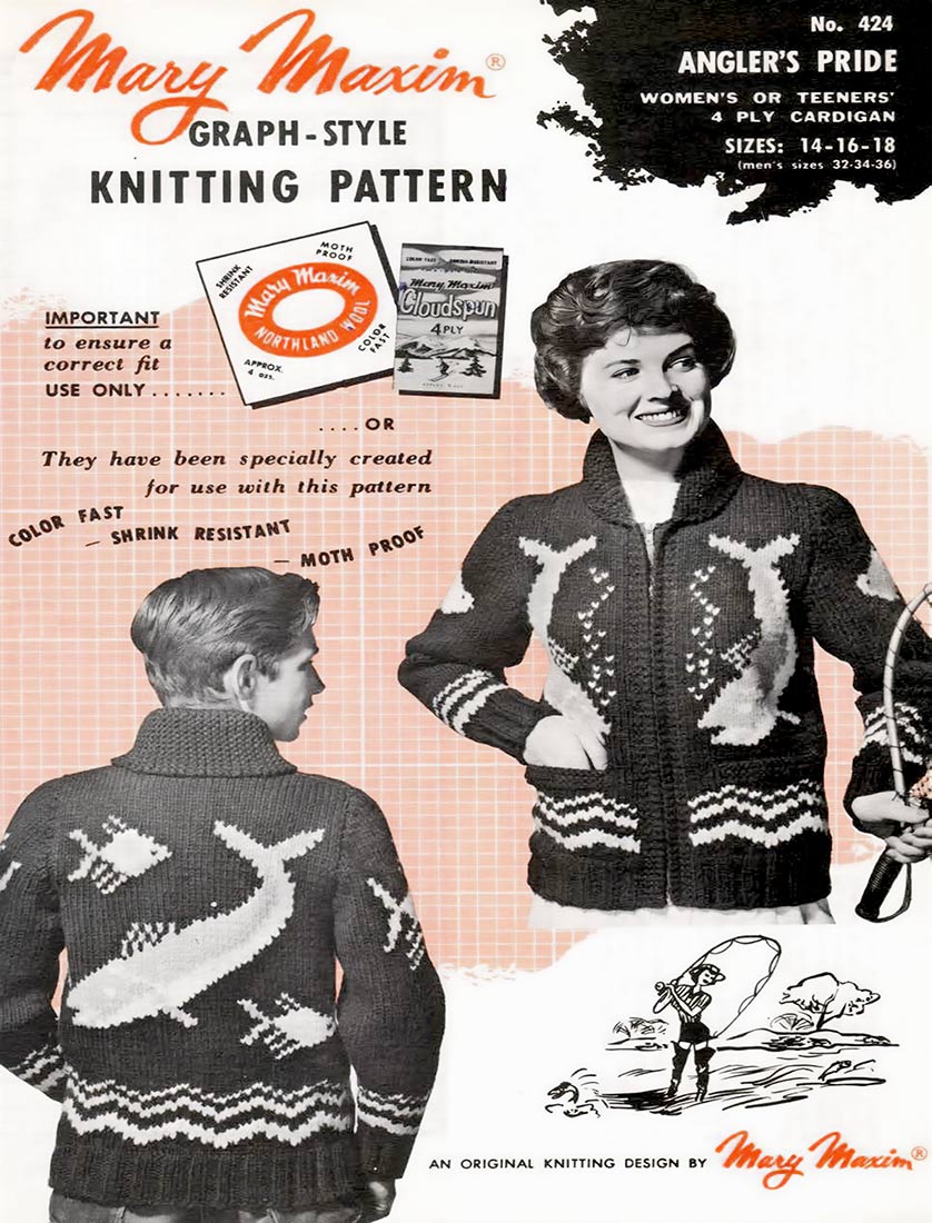 Ladies' or Youth Angler's Pride Cardigan Pattern - Image 3
