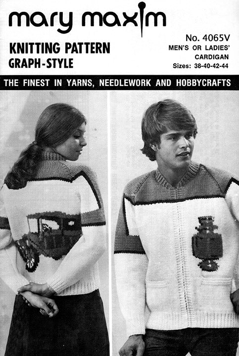 Antique Auto Cardigan Pattern - Image 2