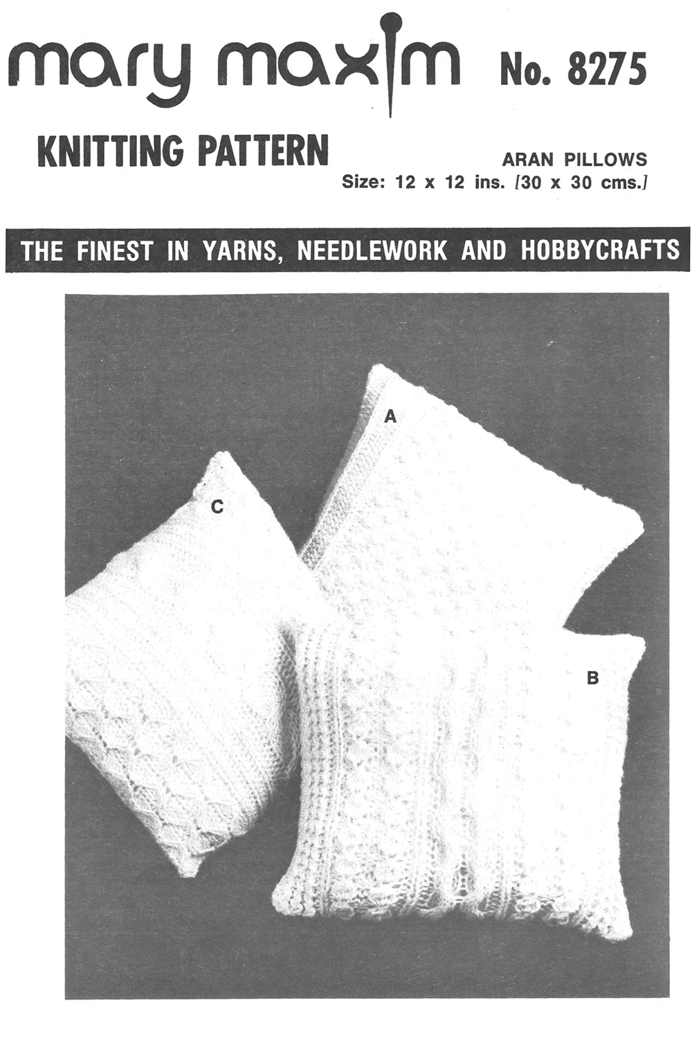 Aran Pillows Pattern - Image 2