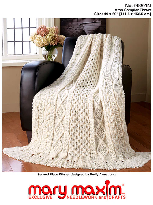 Aran Sampler Throw Pattern - Image 2