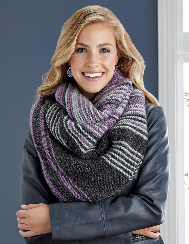 Asymmetrical Striped Shawl Pattern - Image 2