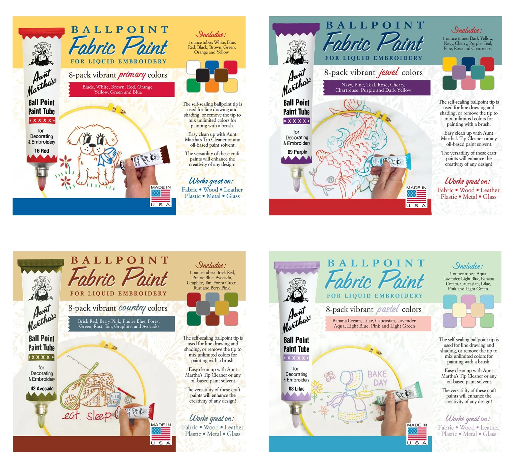 Aunt Martha's Ball Point Paint Tube Sets - Image 6