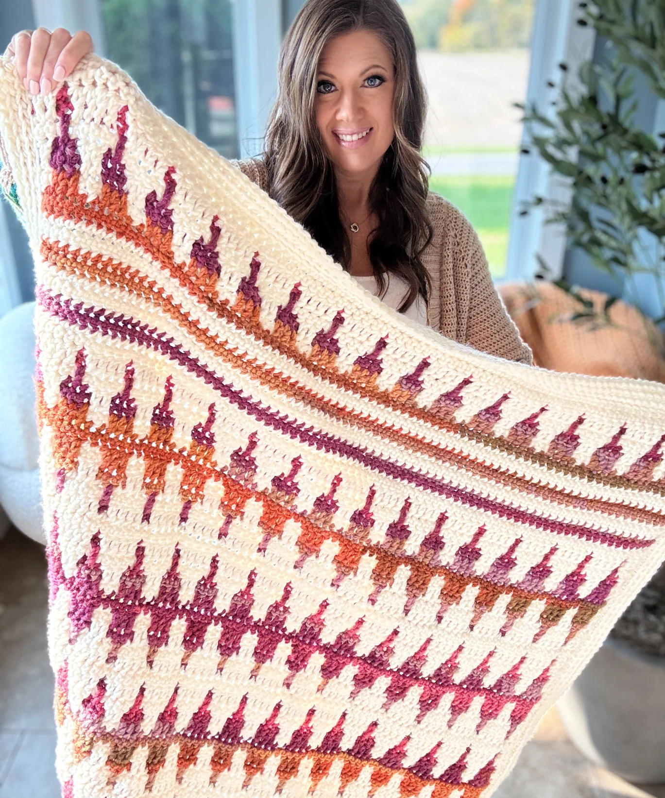 Autumn's Charm Mosaic Blanket - Image 3