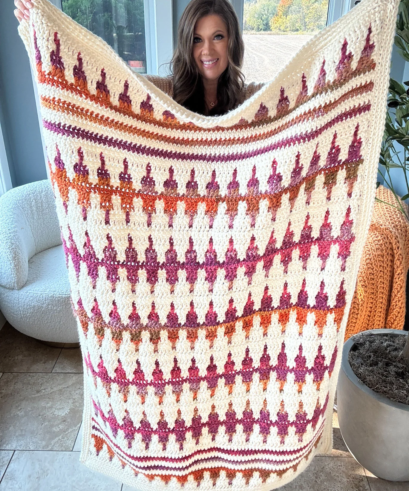 Autumn's Charm Mosaic Blanket - Image 6