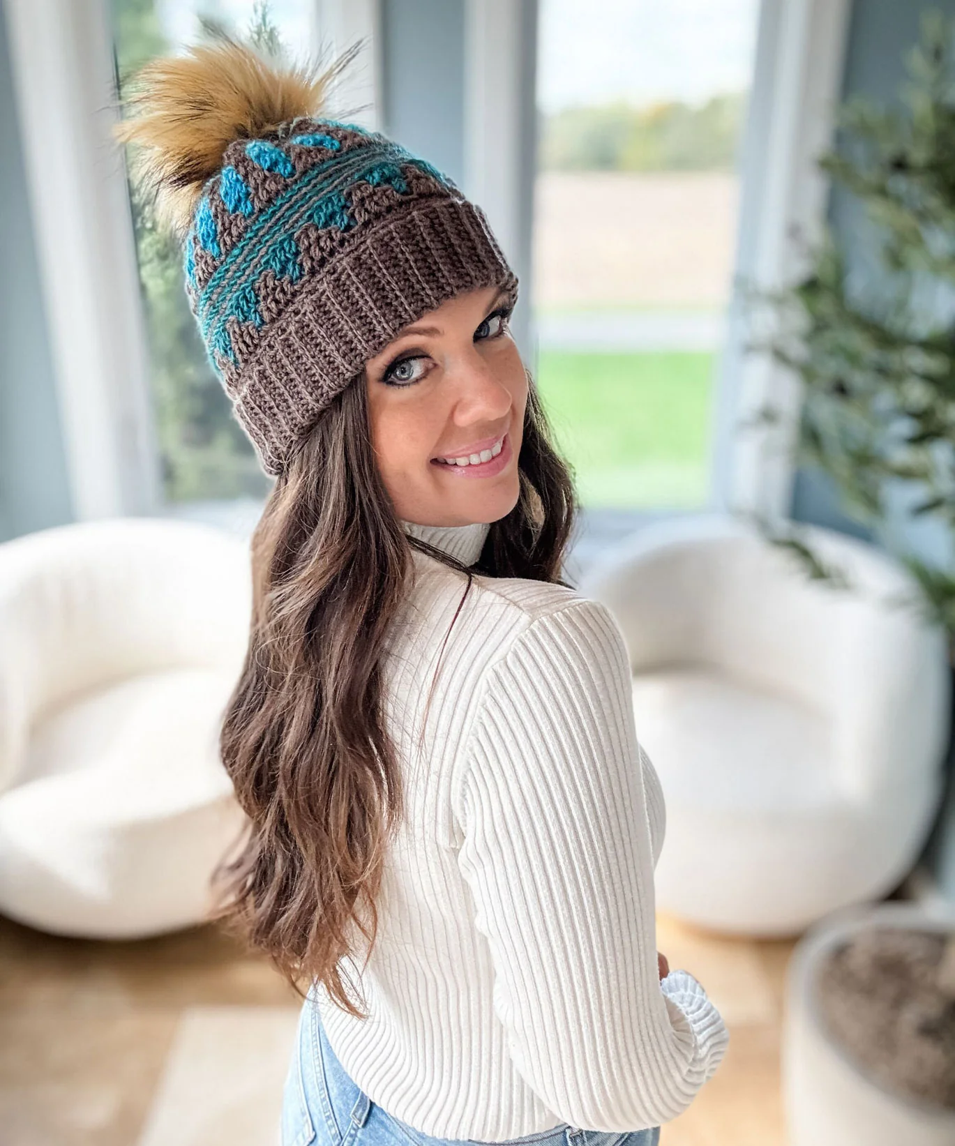 Autumn's Charm Mosaic Hat - Image 5