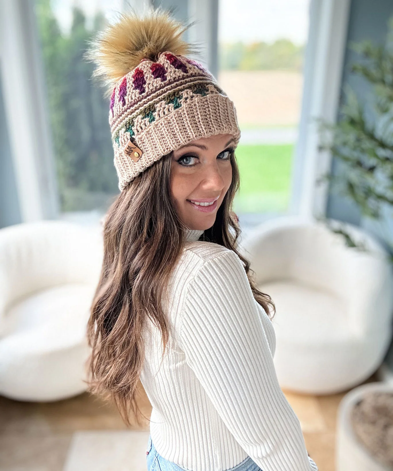 Autumn's Charm Mosaic Hat - Image 7