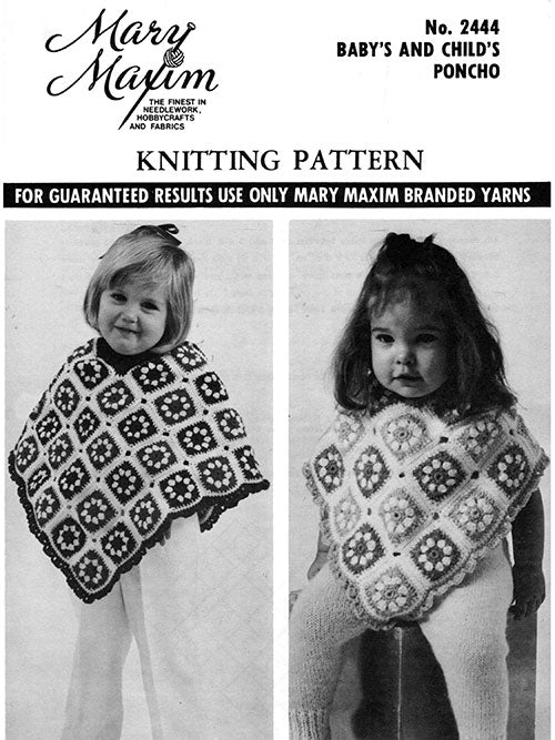 Baby's and Child's Granny Square Poncho Pattern - Image 2
