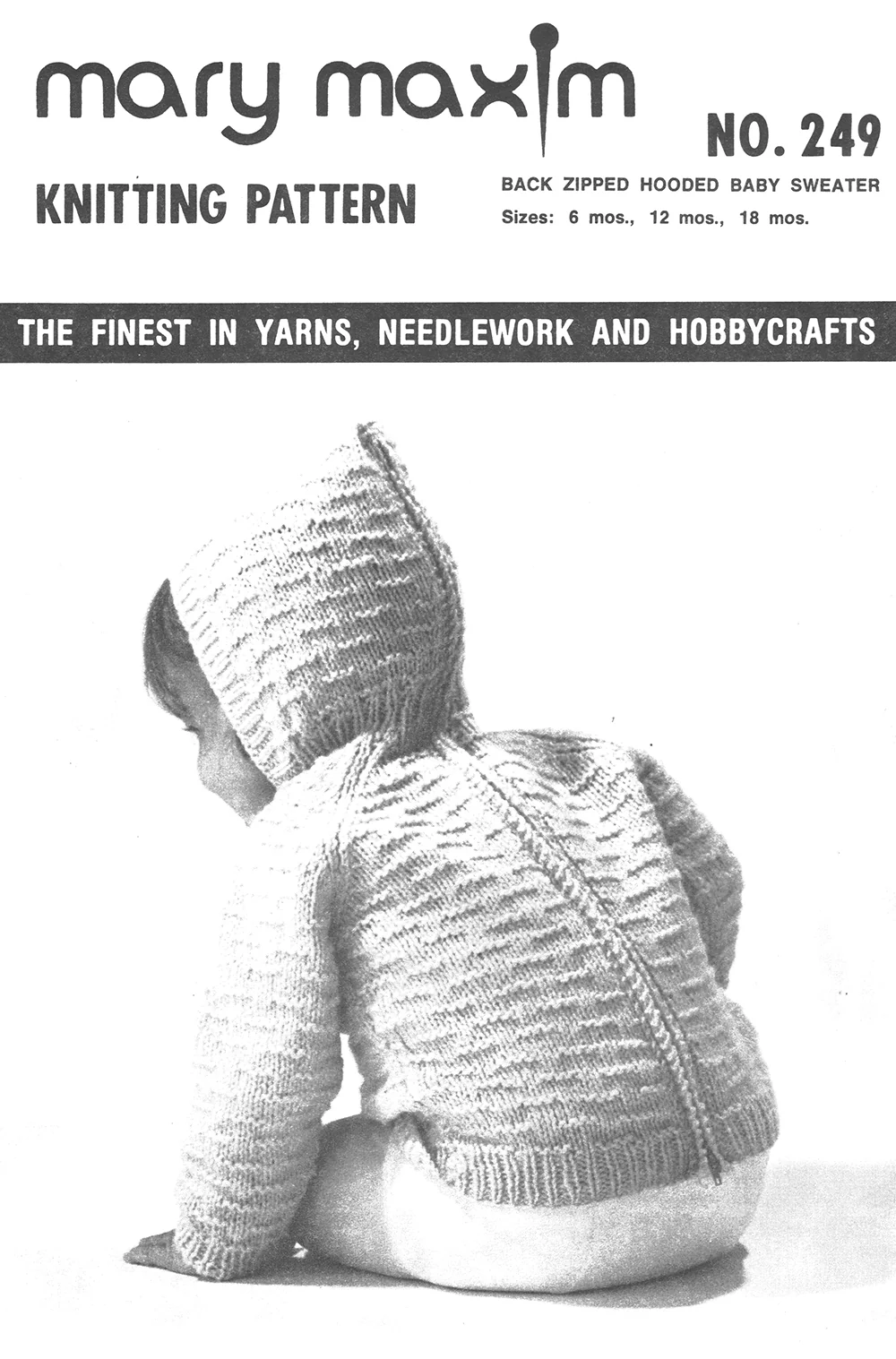Back Zipped Hooded Baby Sweater Pattern - Image 3