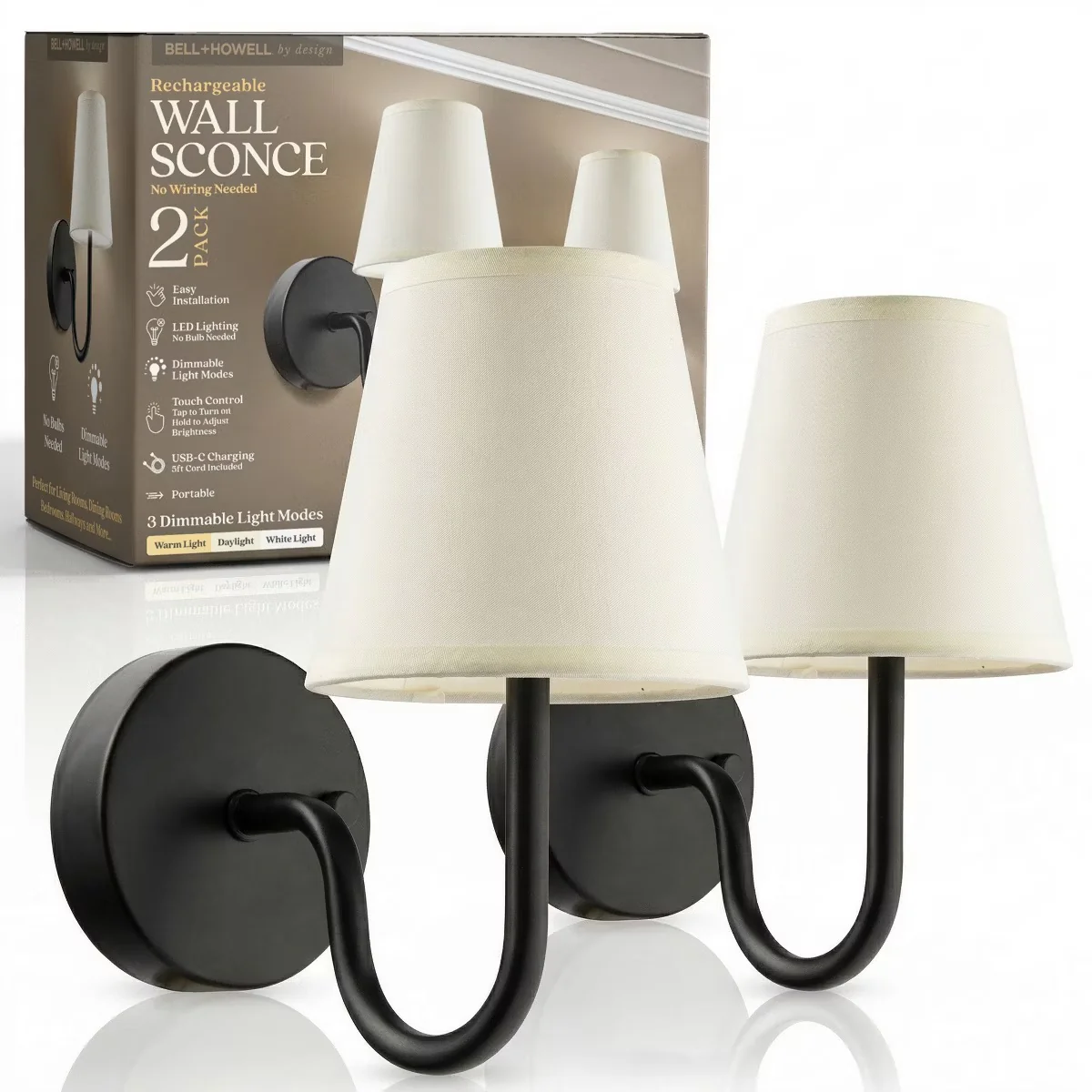 Bell+Howell Rechargeable Wall Sconces - Image 10