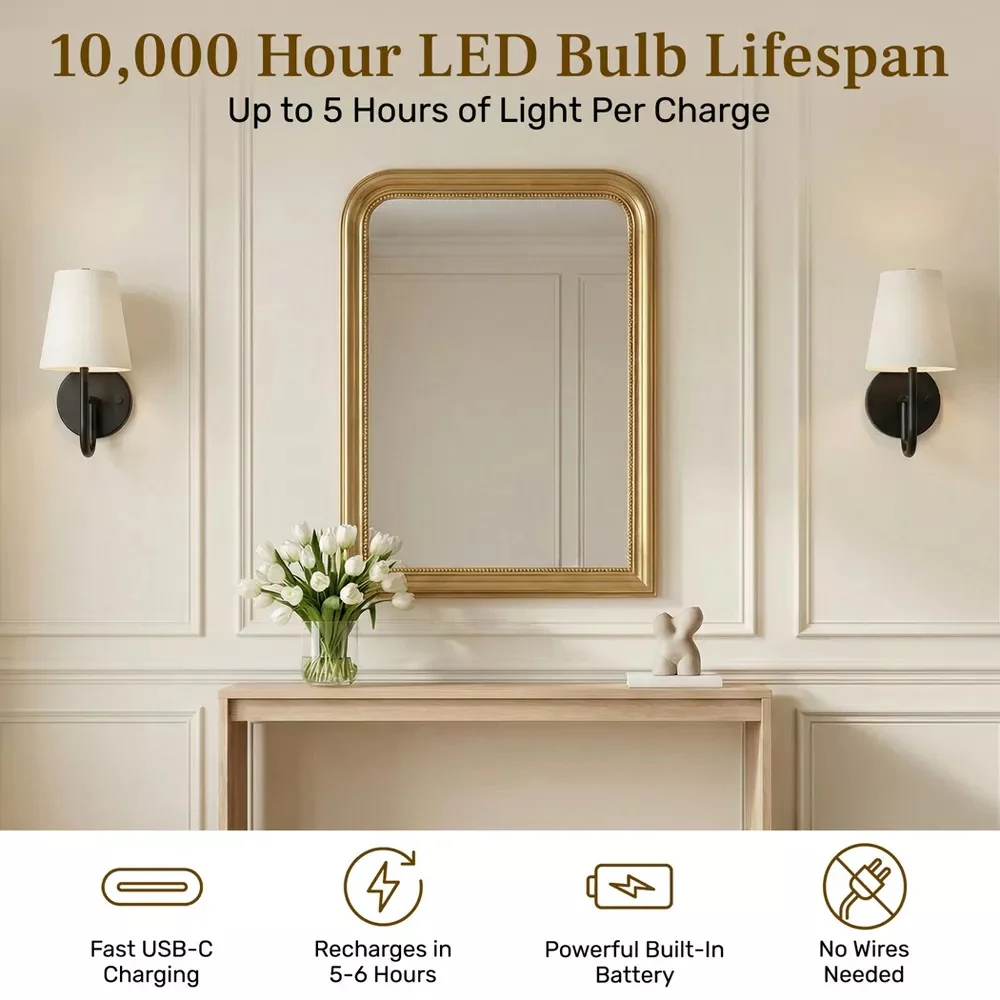 Bell+Howell Rechargeable Wall Sconces - Image 3