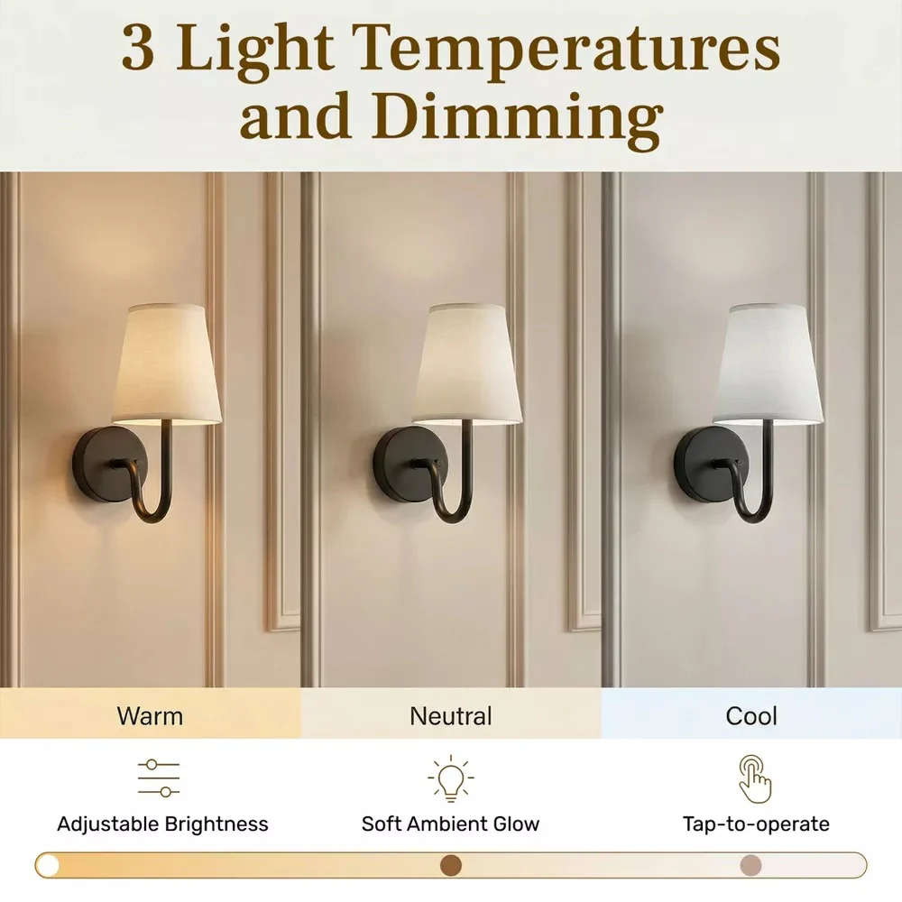 Bell+Howell Rechargeable Wall Sconces - Image 4