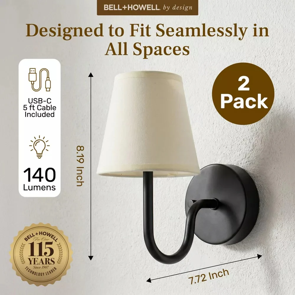 Bell+Howell Rechargeable Wall Sconces - Image 8