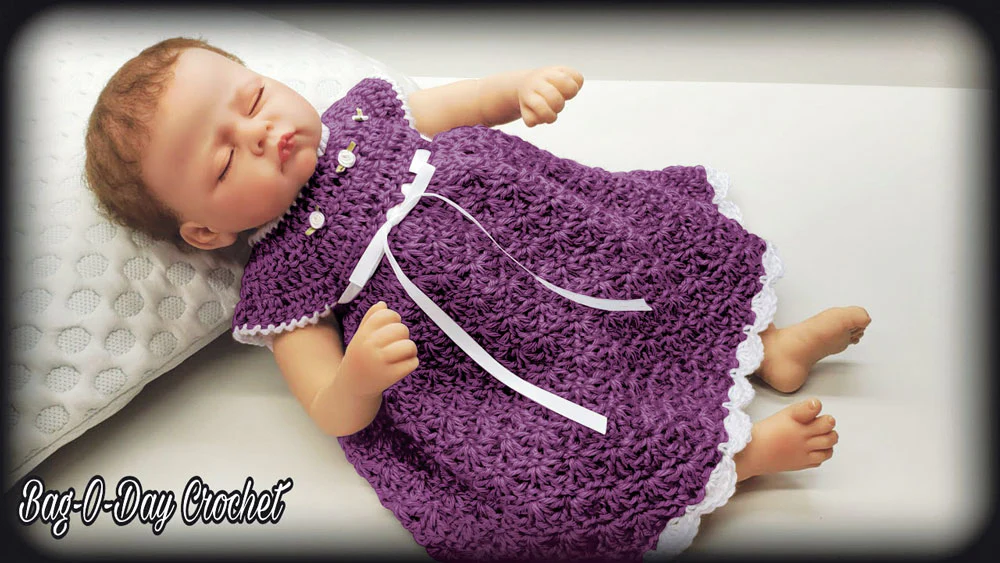 Bella Rose Newborn Baby Dress - Image 3