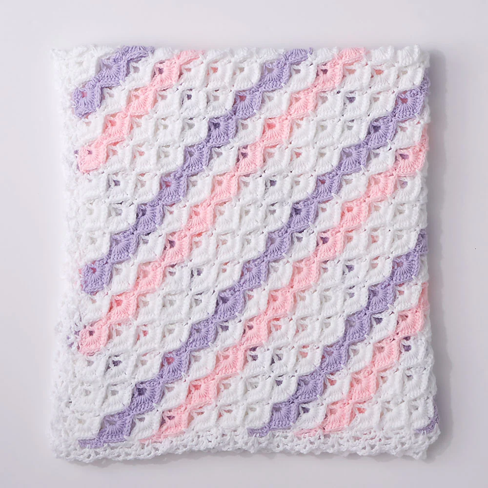 Boxed Stitch Baby Blanket - Image 3