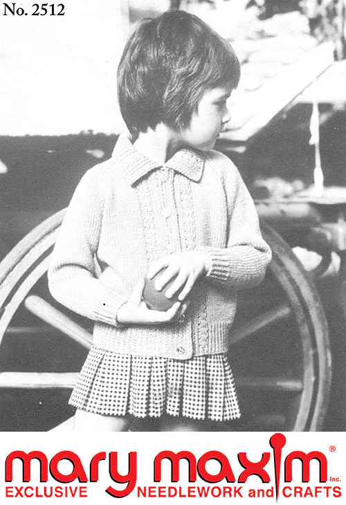 Cable Cardigan with Collar Pattern - Image 2