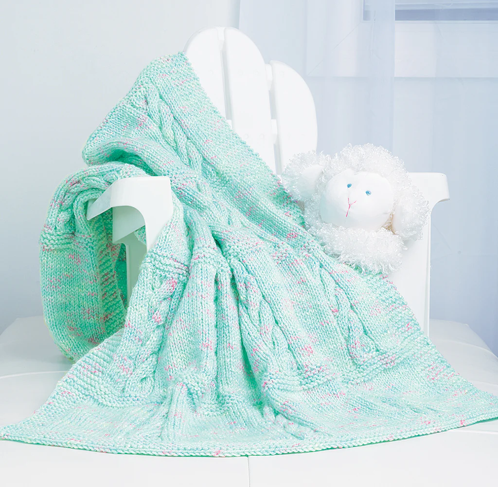 Cable Patches Blanket Pattern