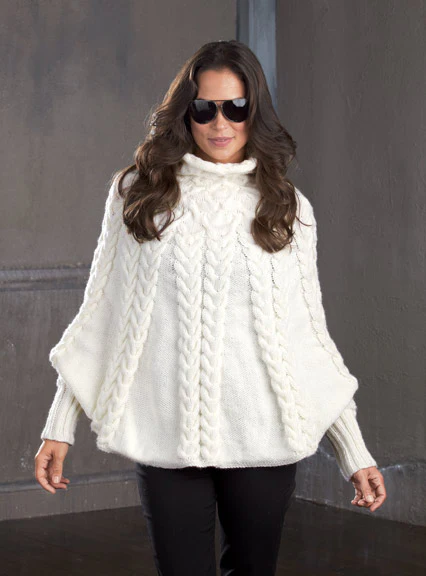 Cabled Poncho - Image 4