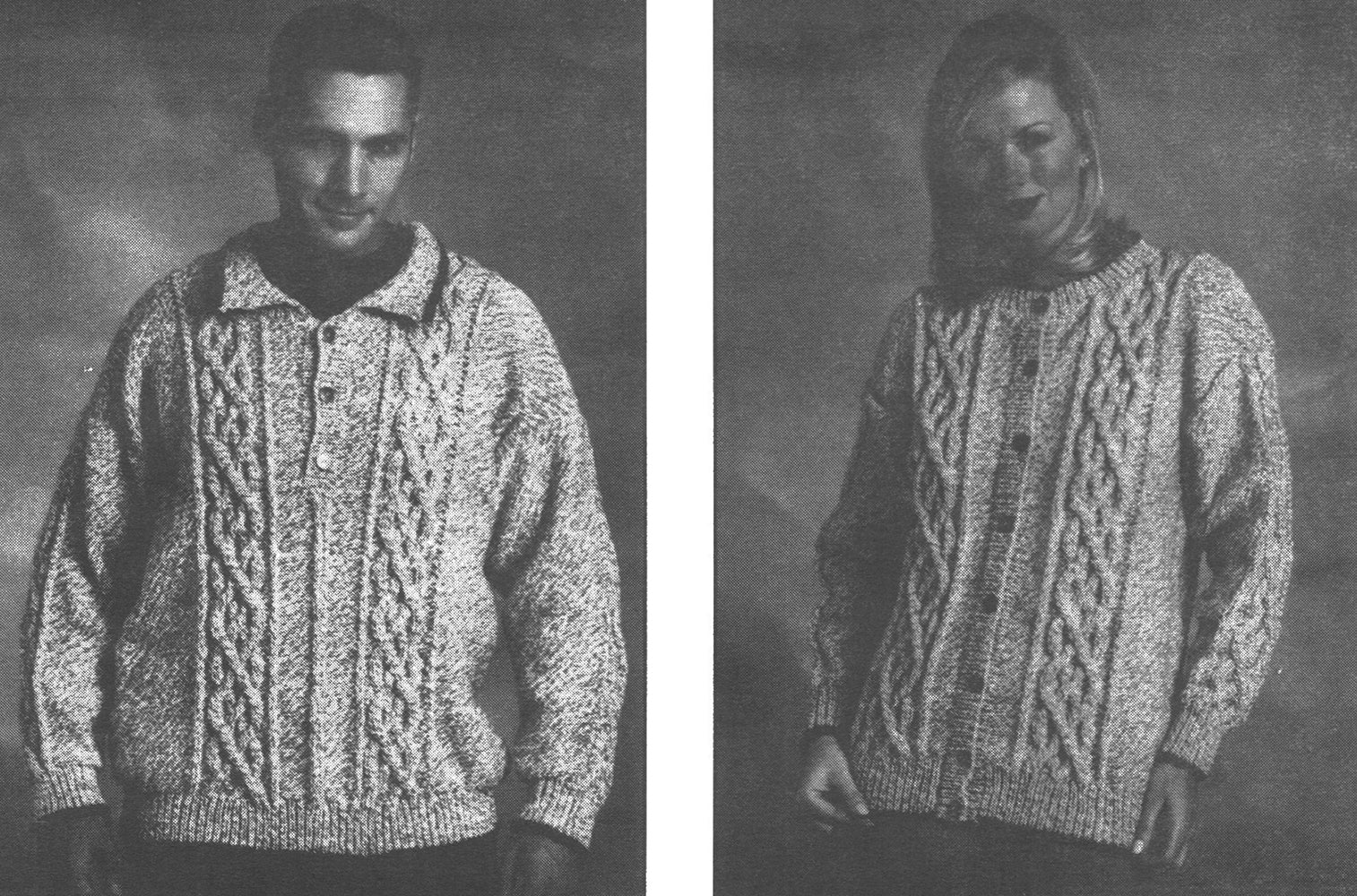 Cabled Ragg Polo & Cardigan Pattern - Image 2