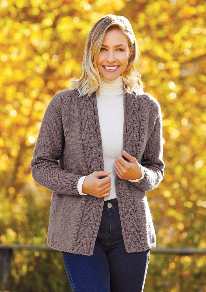 Cabled Trim Cardigan - Image 10