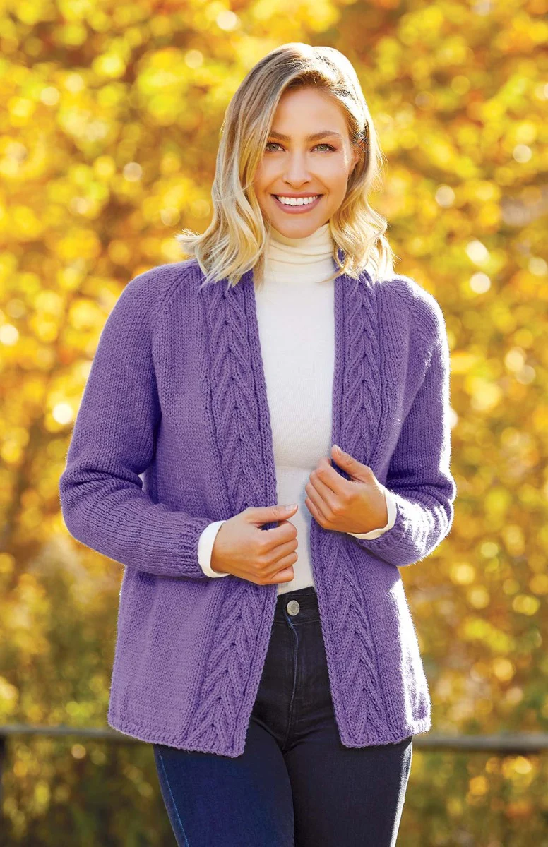 Cabled Trim Cardigan - Image 4