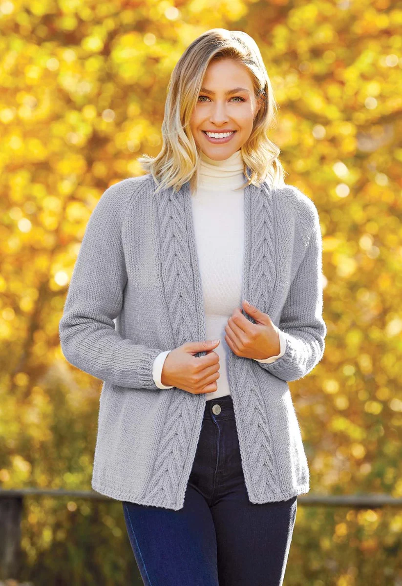 Cabled Trim Cardigan - Image 8