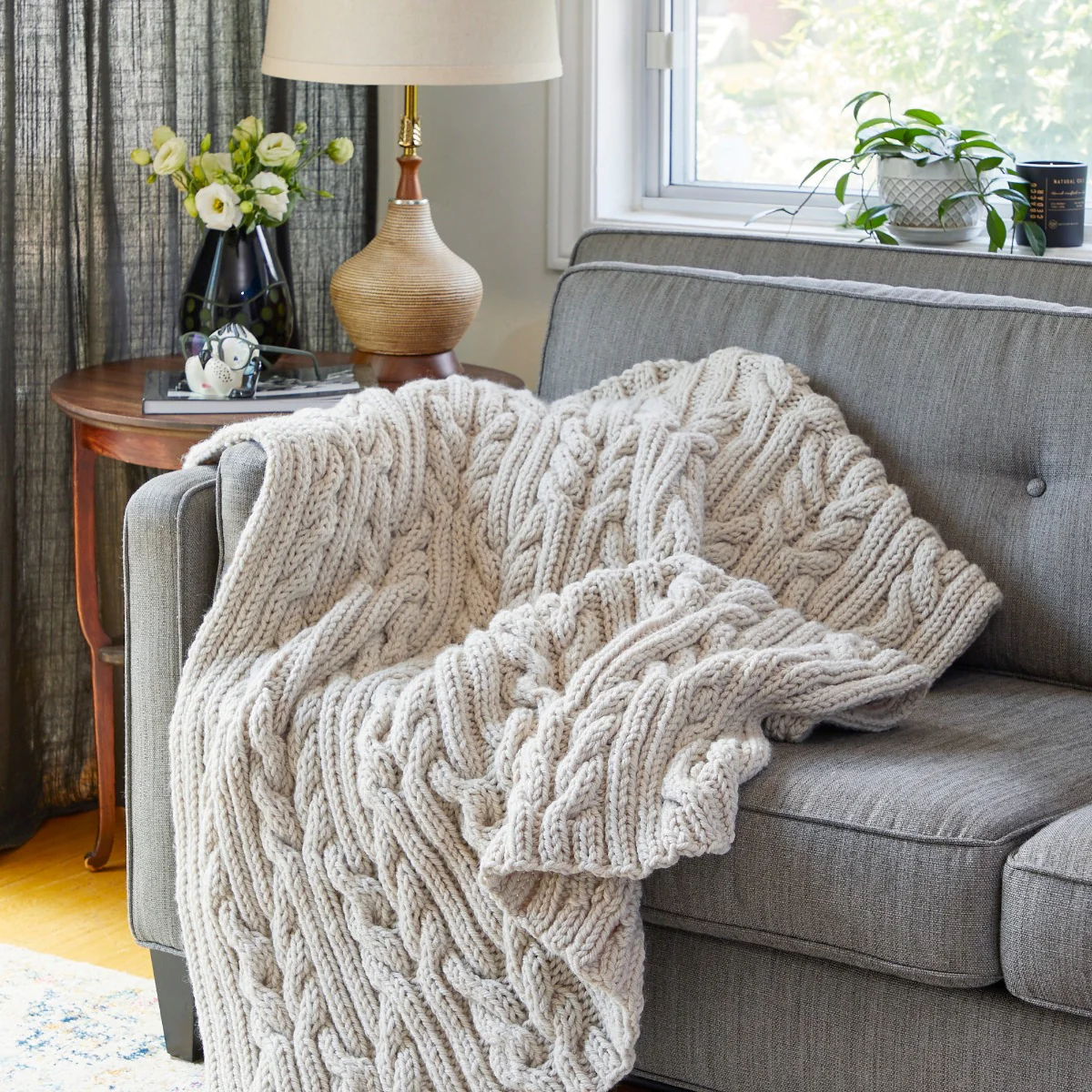 Cables & Ribs Blanket Pattern - Image 3