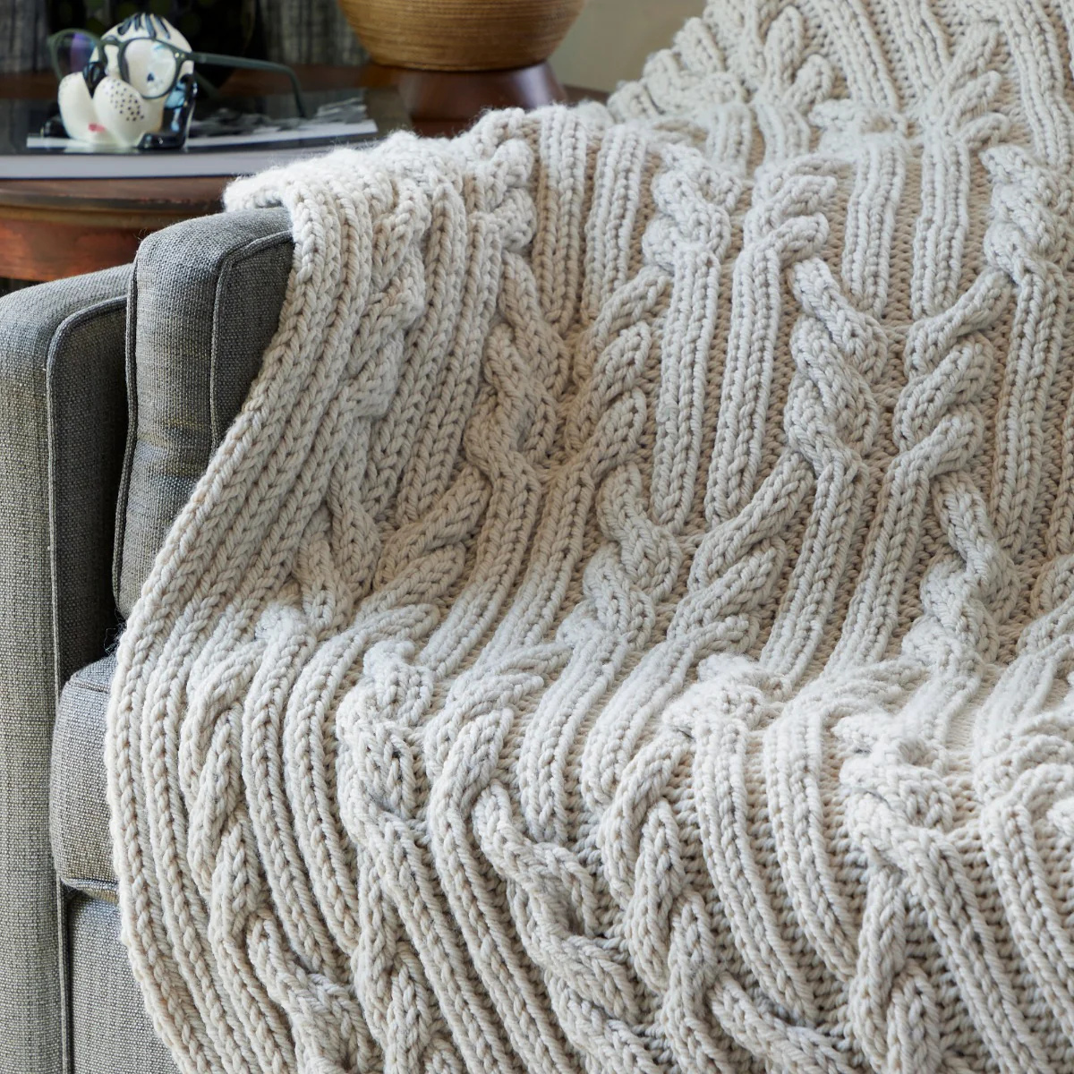 Cables & Ribs Blanket Pattern - Image 4