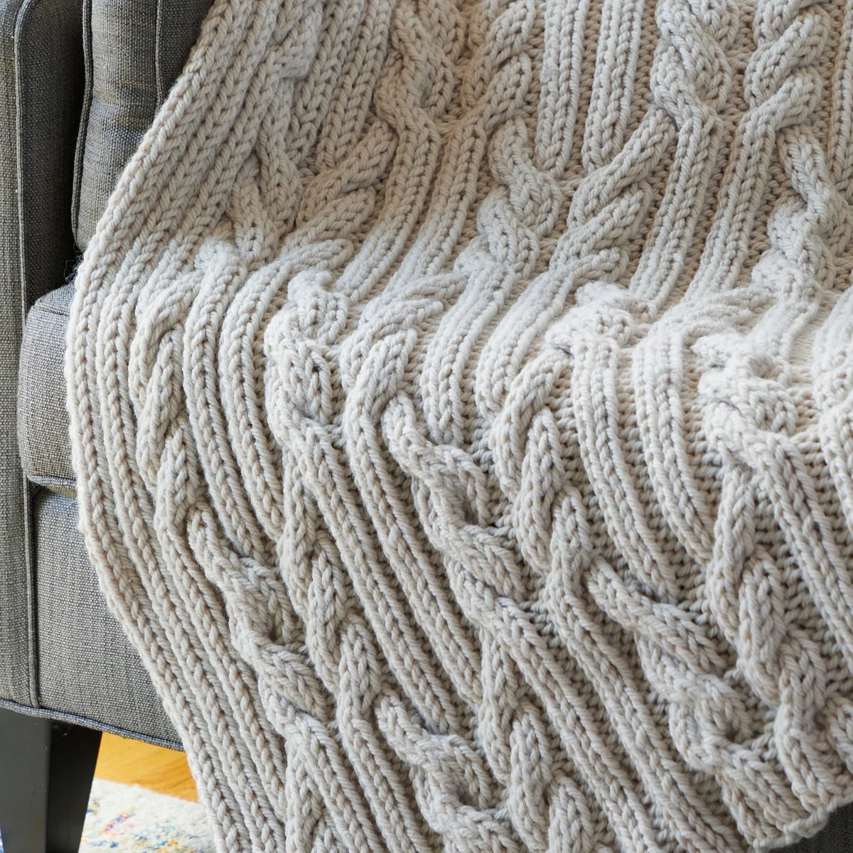 Cables & Ribs Blanket Pattern - Image 5