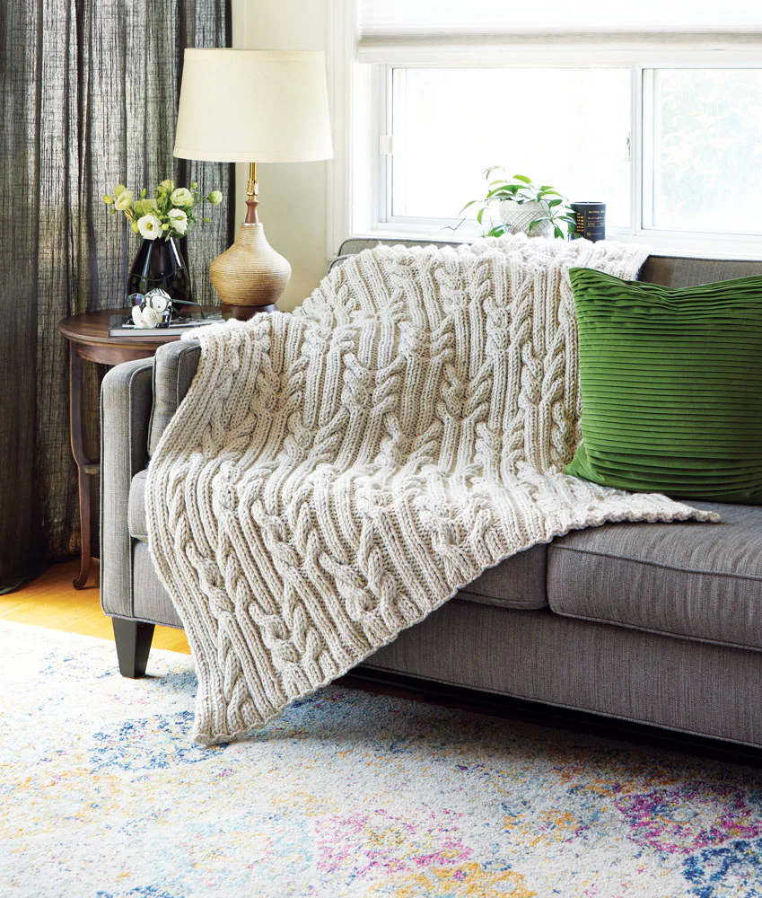 Cables & Ribs Blanket Pattern - Image 7