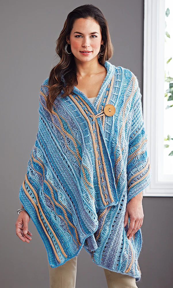 Casual One-Button Wrap Pattern