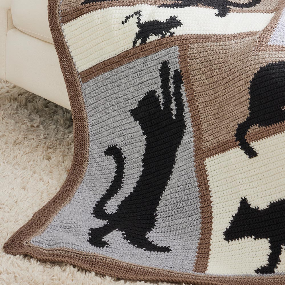 Cat Silhouettes Afghan - Image 4