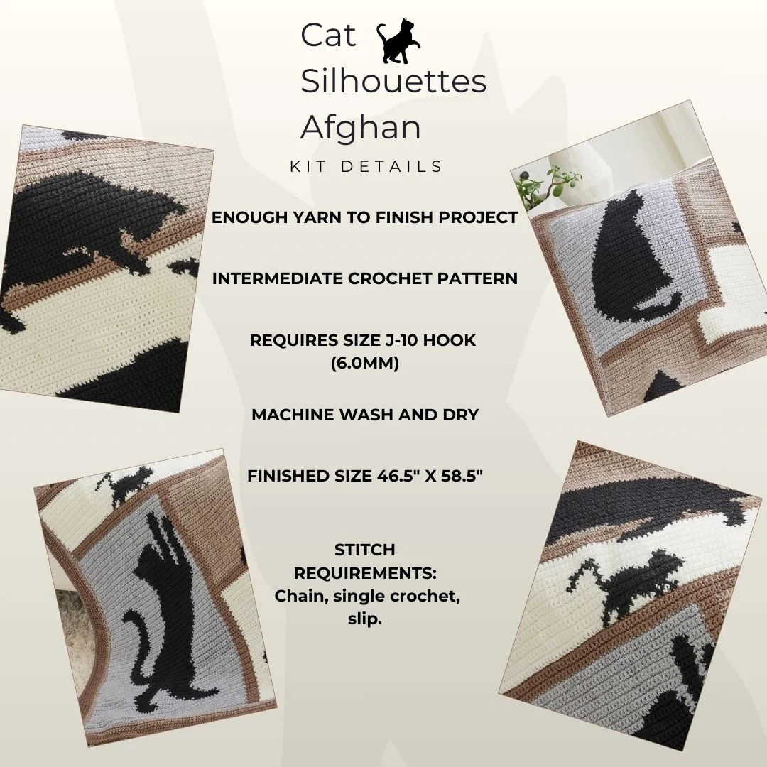 Cat Silhouettes Afghan - Image 9