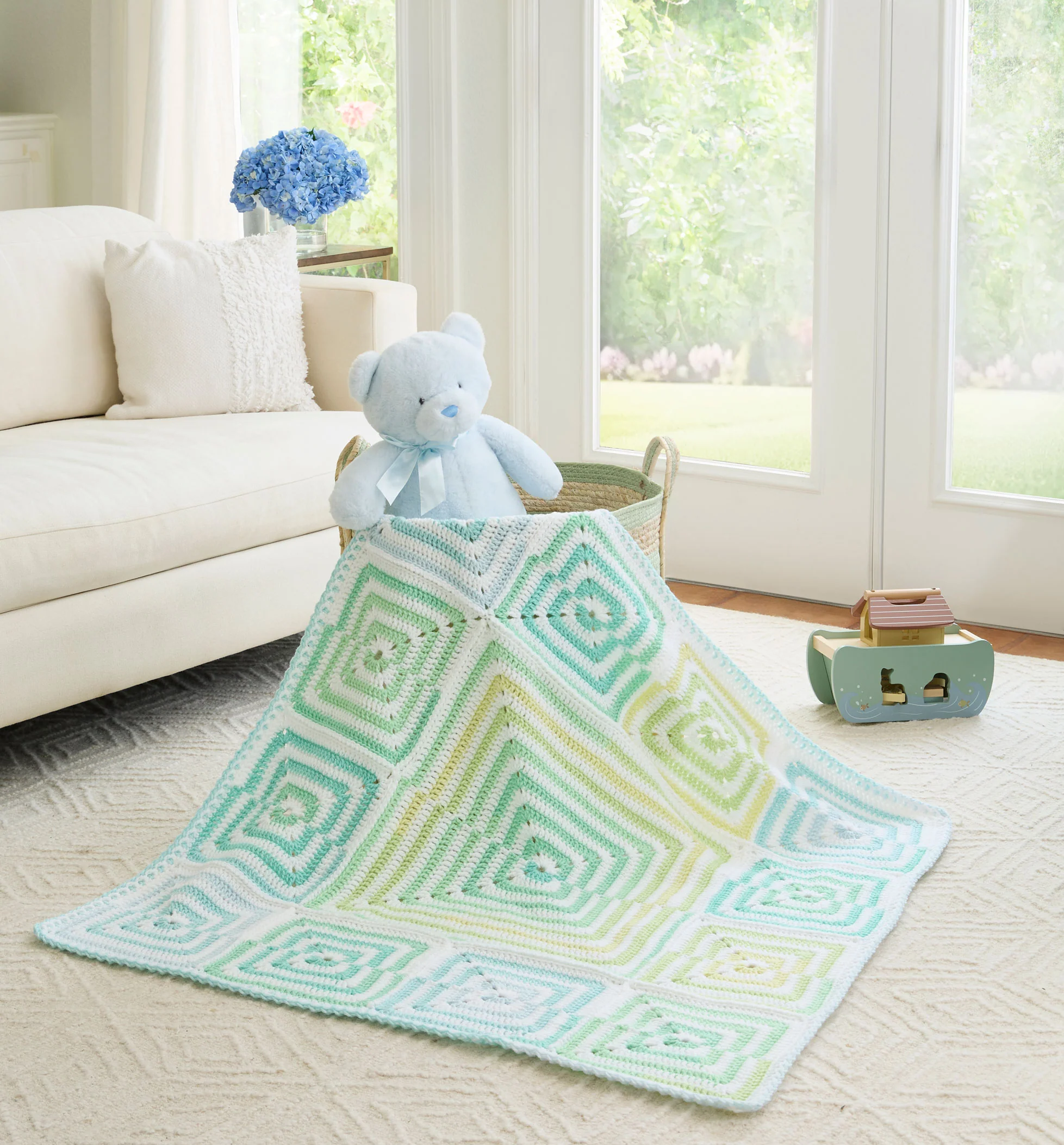 Cattywampus Squares Baby Blanket - Image 2