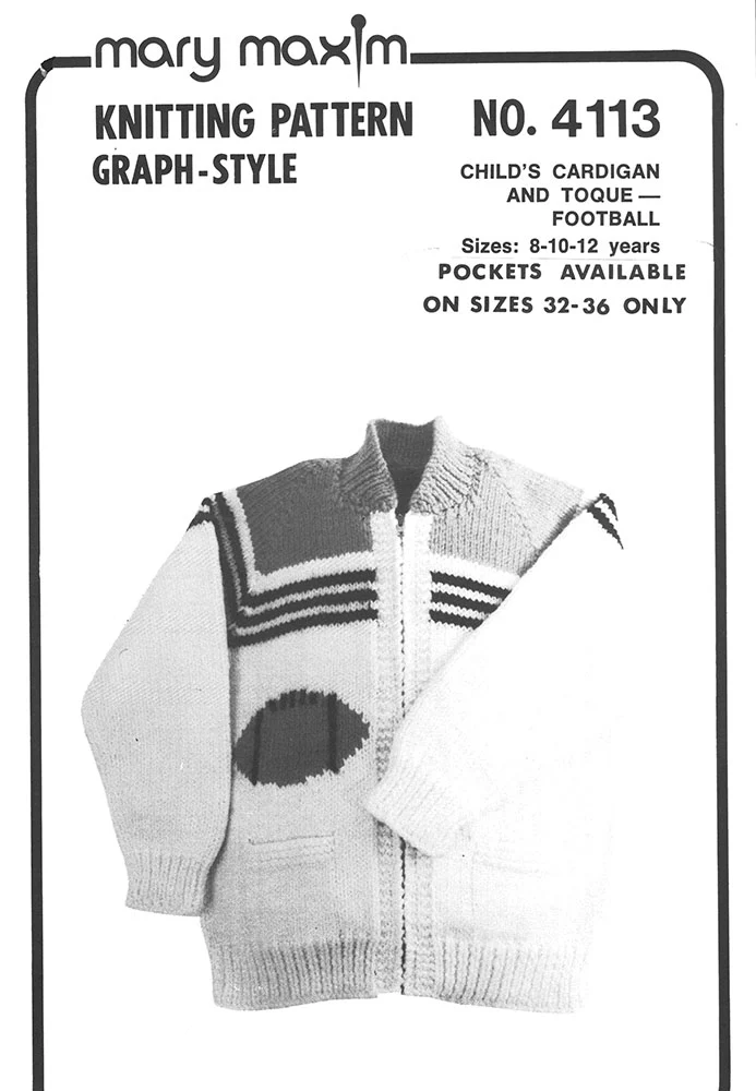 Child's Football Cardigan And Toque Pattern - Image 2