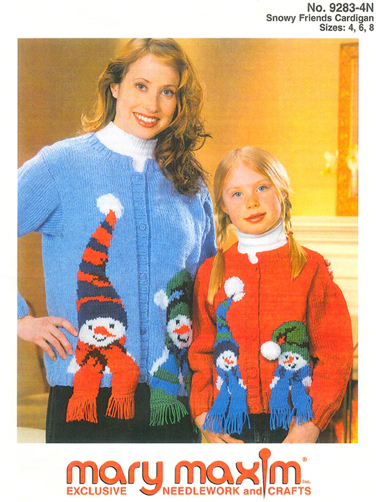 Child's Snowy Friends Cardigan Pattern