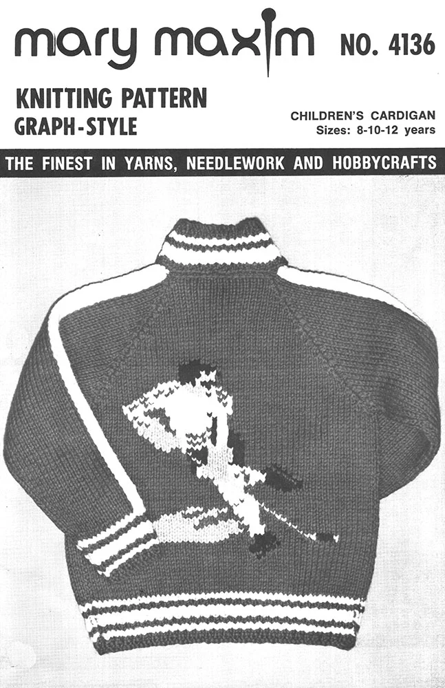 Children's Cardigan - Hockey Player Pattern - Image 2