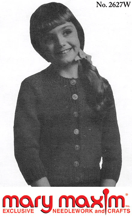 Charming Miss Youth Cardigan 8-12 Pattern - Image 2