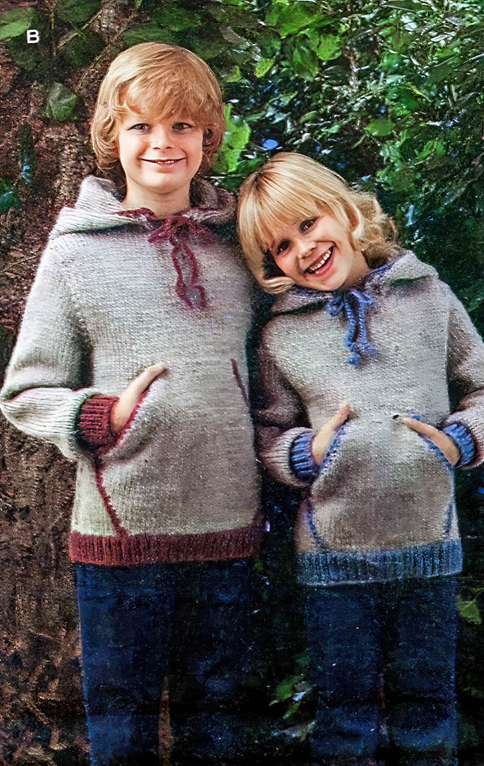Children's Hooded Pullover Pattern - Image 2