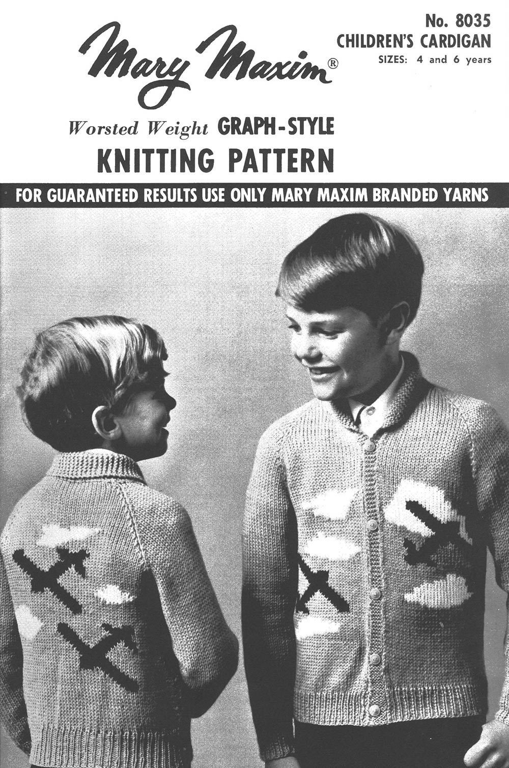 Children's Airplane Cardigan Pattern - Image 3