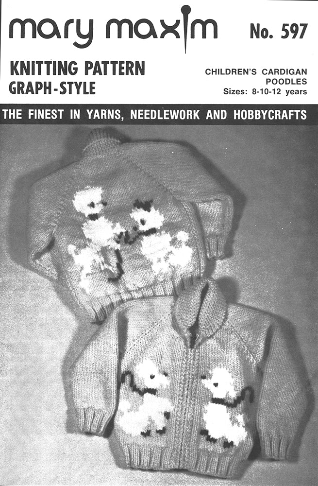 Children's Poodles Cardigan Pattern - Image 2