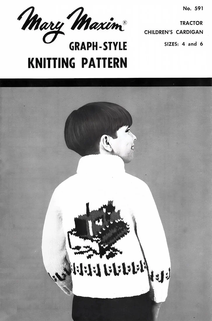 Children's Tractor Cardigan Pattern - Image 2