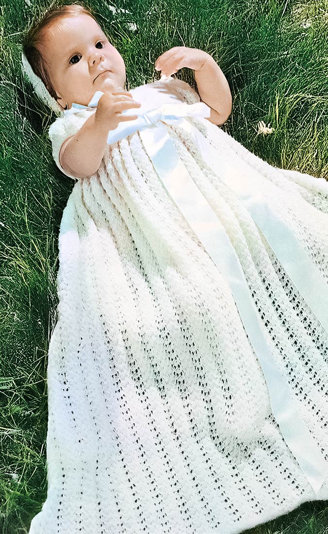 Christening Robe & Bonnet Pattern - Image 2