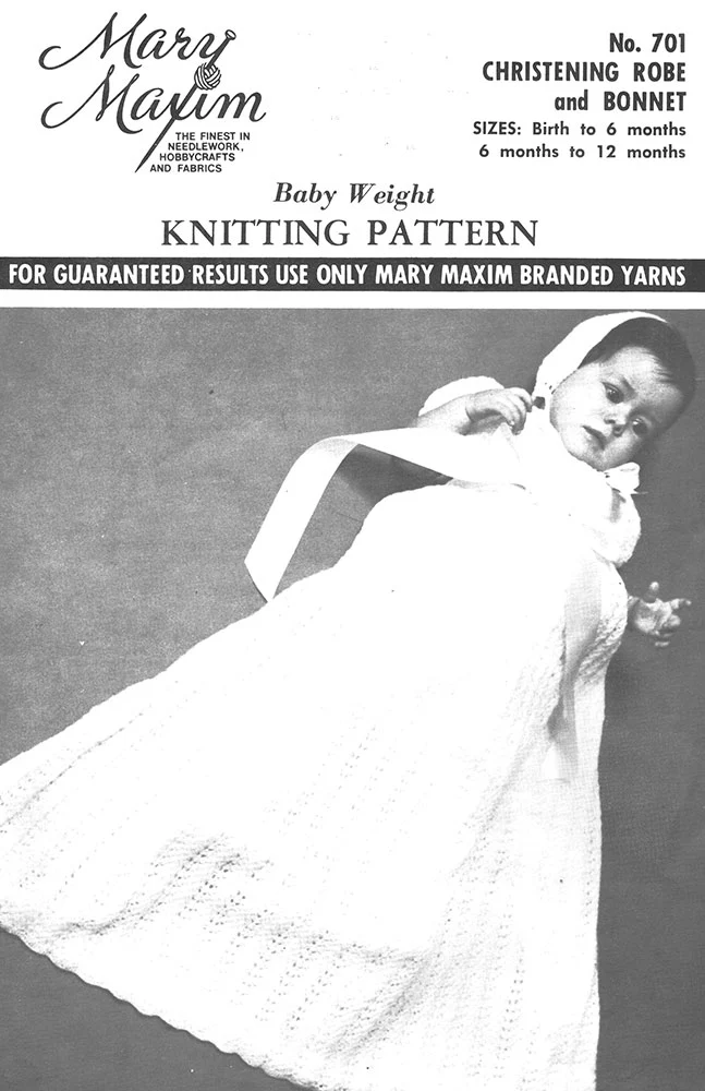 Christening Robe & Bonnet Pattern - Image 3