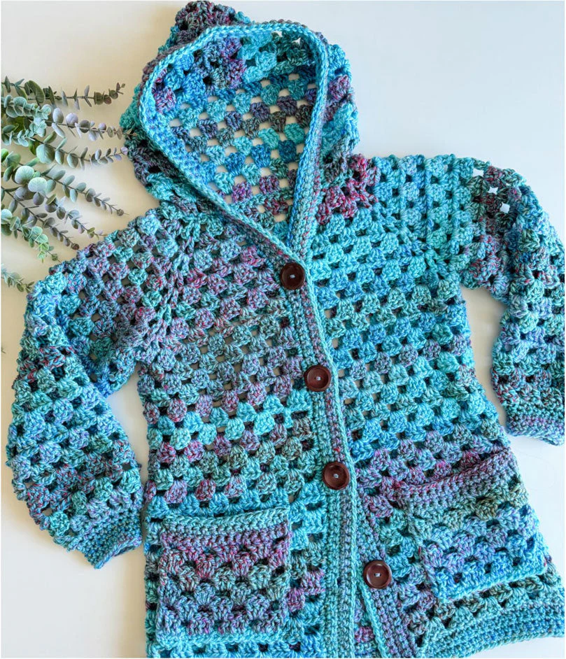 Chunky Granny Crochet Cardigan - Image 11