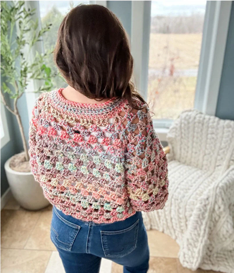 Chunky Granny Crochet Cardigan - Image 7