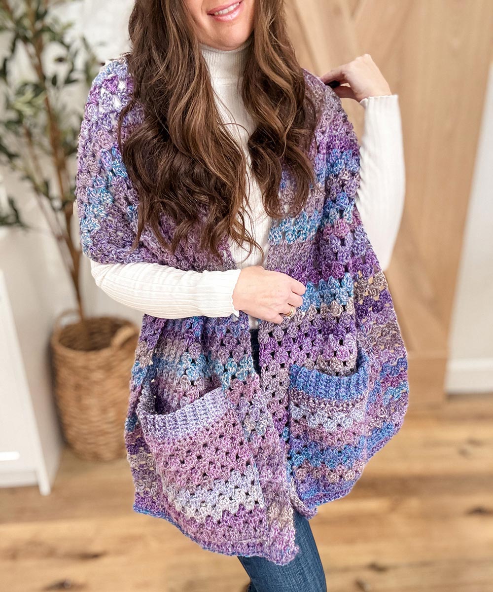 Chunky Granny Pocket Shawl - Image 2
