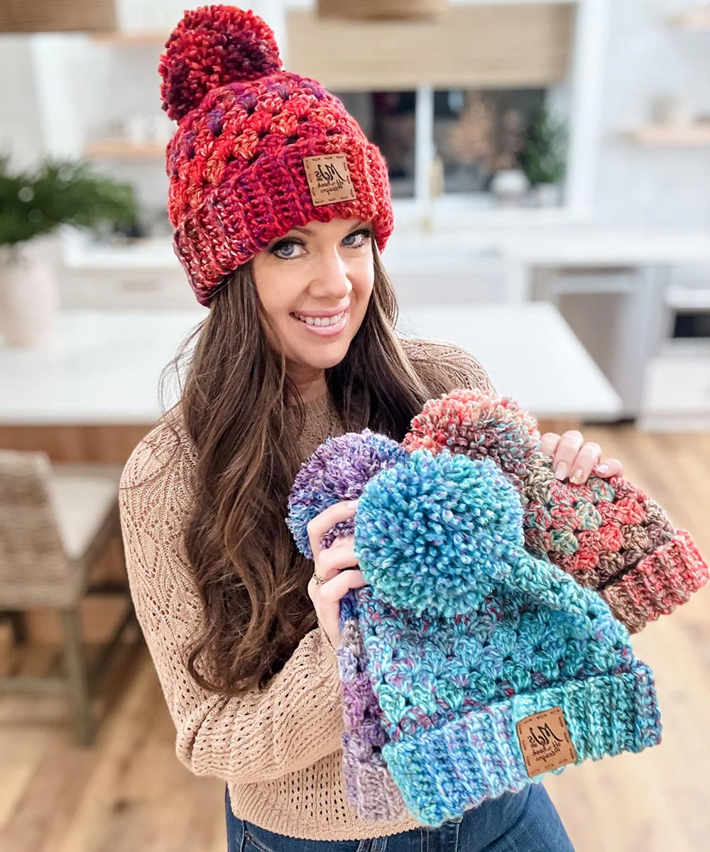 Chunky Granny Stitch Hat - Image 5