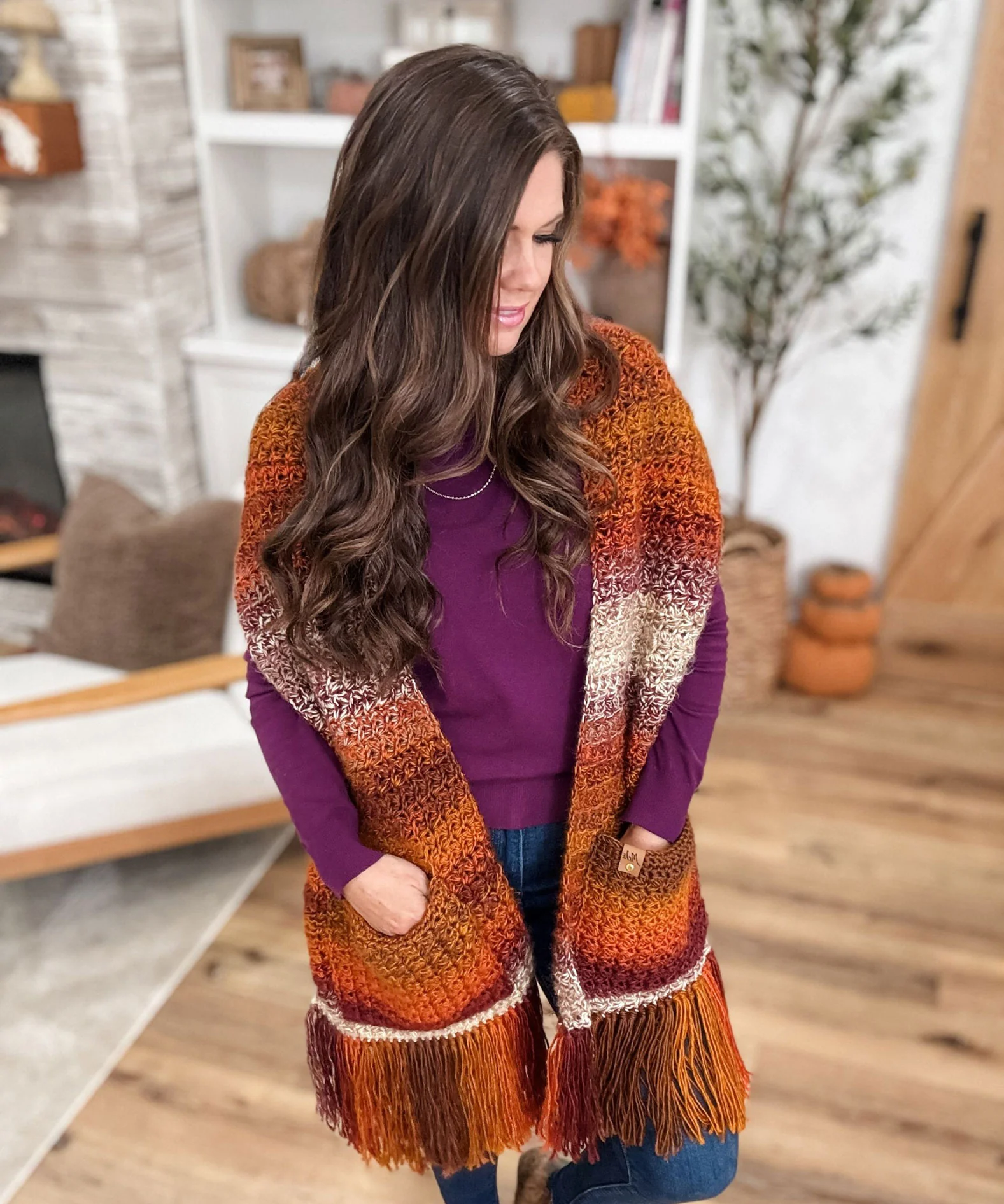 Chunky Suzette Pocket Shawl - Image 5